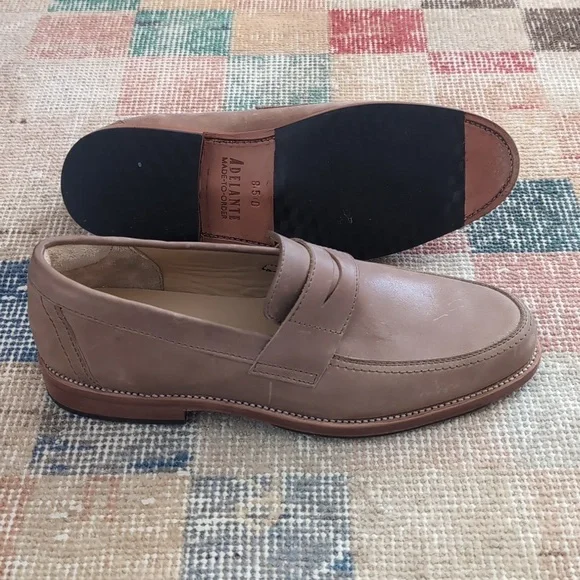 Elegant Brown Leather Loafers for Men